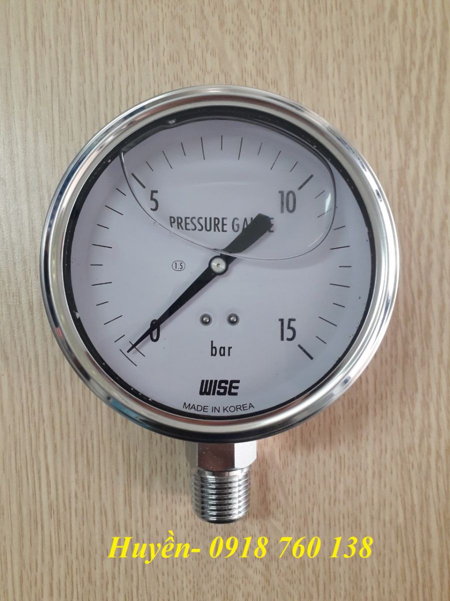 Đồng hồ áp suất vỏ inox chân đồng